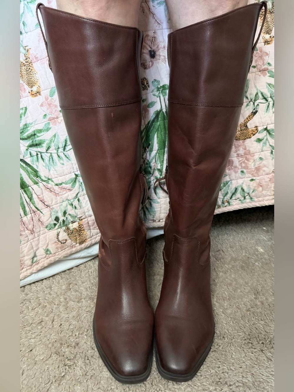 Sam Edelman Women's Knee High Leather Boots in Brown